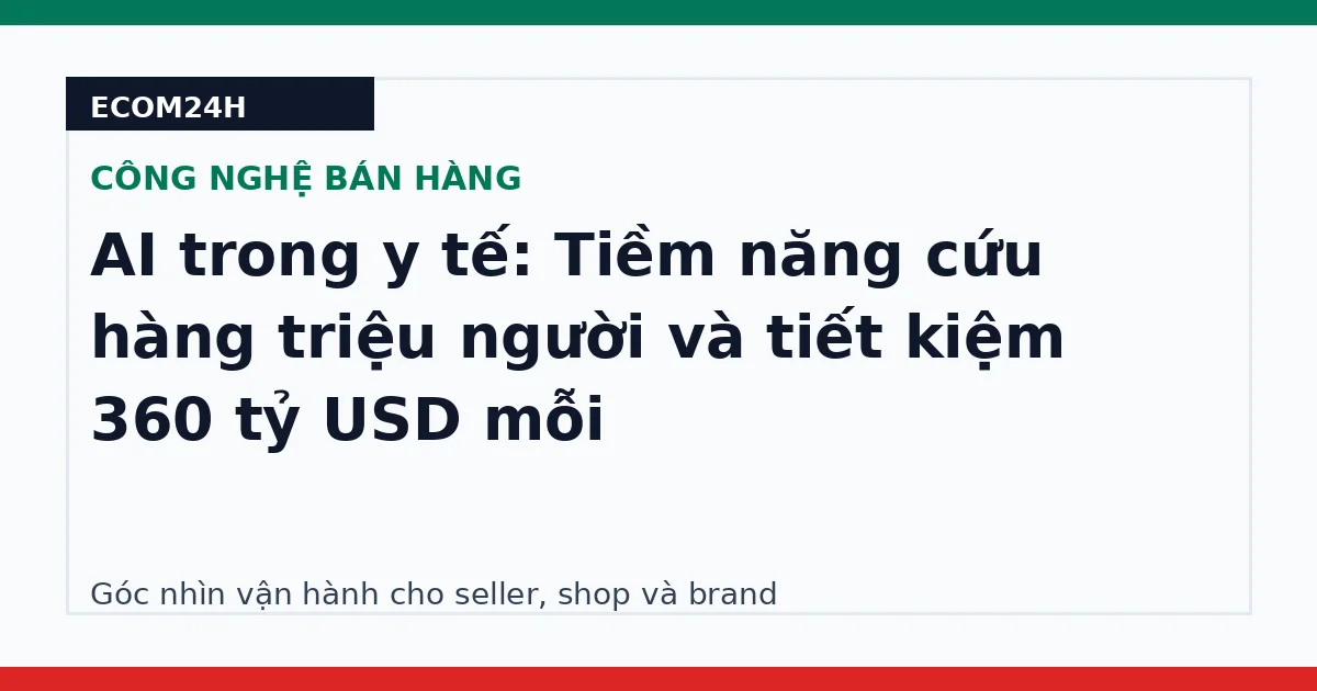 AI trong y tế: Tiềm năng cứu hàng triệu người và tiết kiệm 360 tỷ USD mỗi