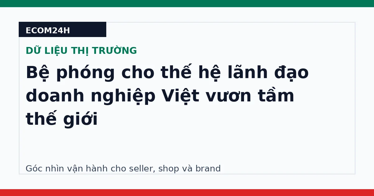 Bệ phóng cho thế hệ lãnh đạo doanh nghiệp Việt vươn tầm thế giới