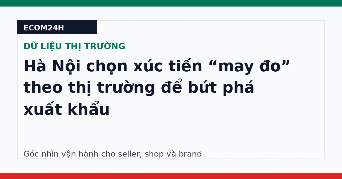 Hà Nội chọn xúc tiến “may đo” theo thị trường để bứt phá xuất khẩu