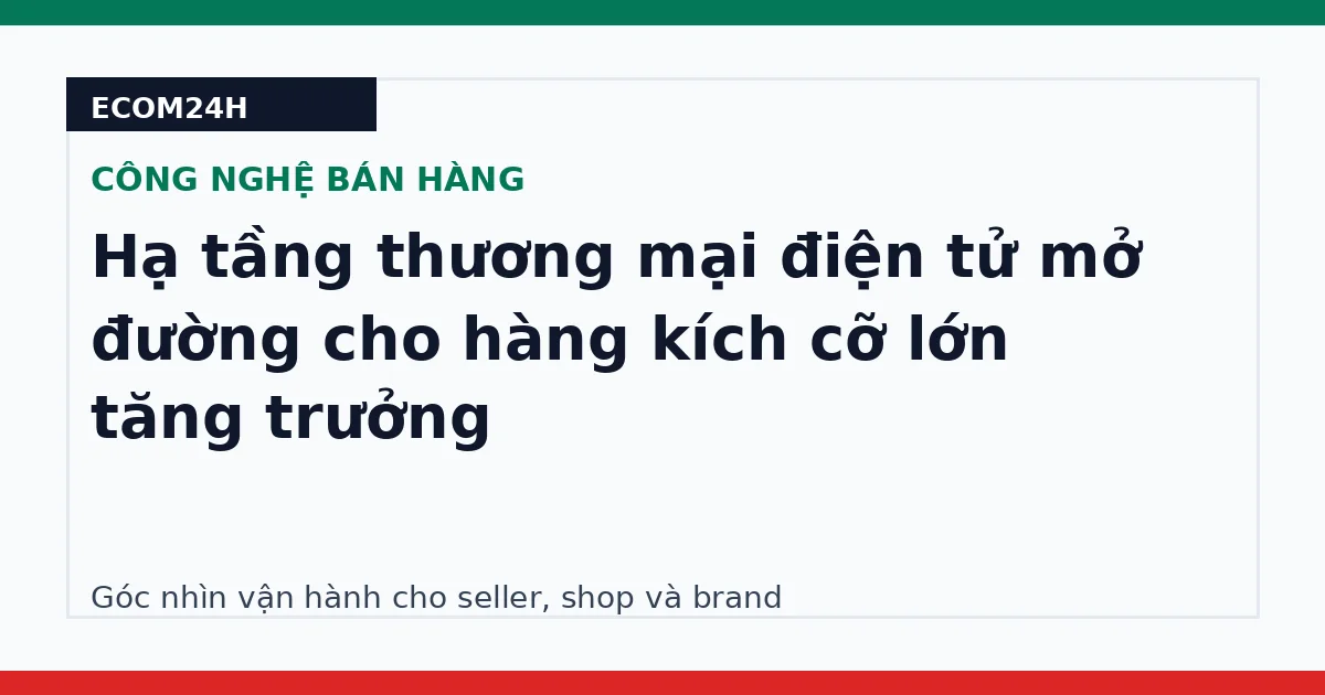 Hạ tầng thương mại điện tử mở đường cho hàng kích cỡ lớn tăng trưởng
