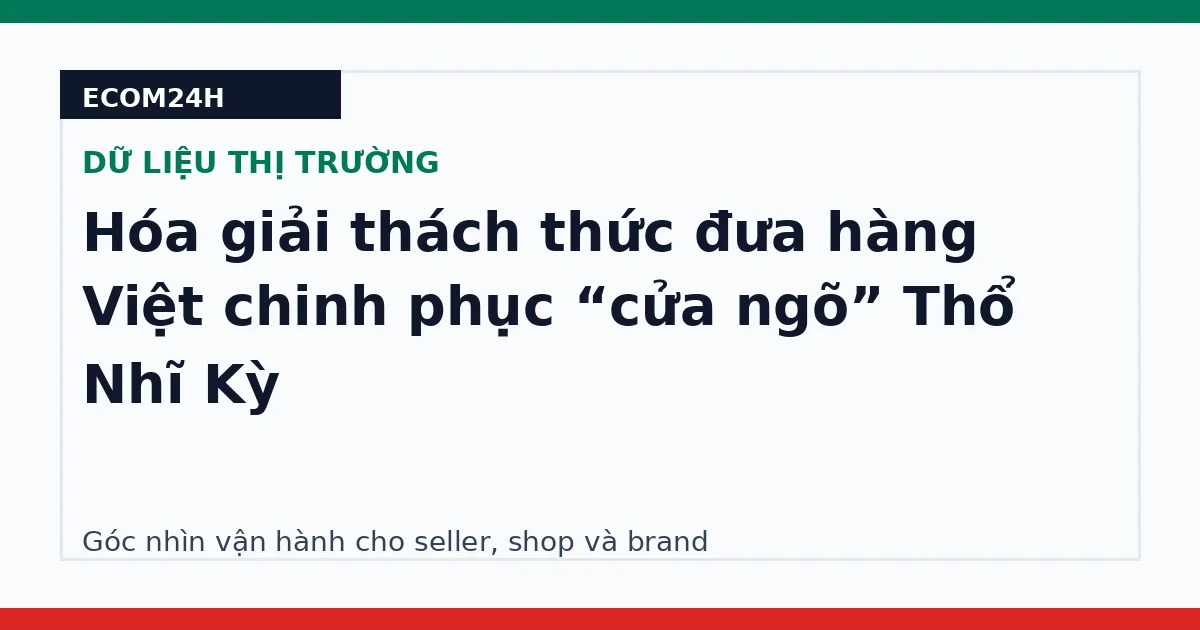 Hóa giải thách thức đưa hàng Việt chinh phục “cửa ngõ” Thổ Nhĩ Kỳ