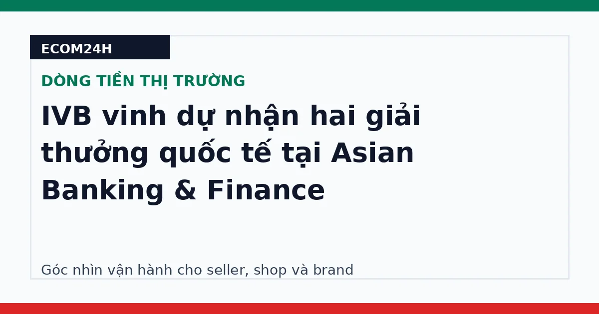 IVB vinh dự nhận hai giải thưởng quốc tế tại Asian Banking & Finance