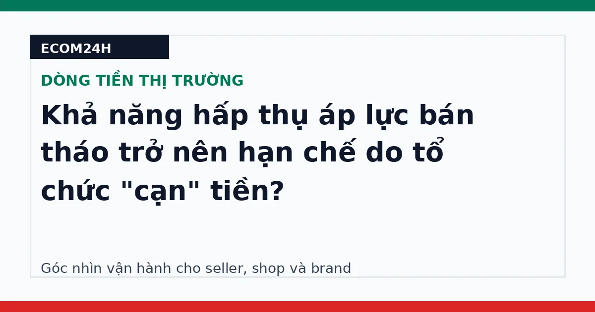 Khả năng hấp thụ áp lực bán tháo trở nên hạn chế do tổ chức "cạn" tiền?