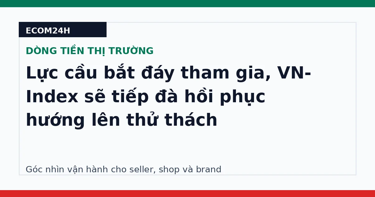 Lực cầu bắt đáy tham gia, VN-Index sẽ tiếp đà hồi phục hướng lên thử thách
