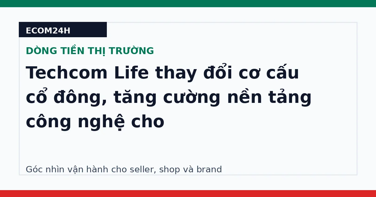 Techcom Life thay đổi cơ cấu cổ đông, tăng cường nền tảng công nghệ cho