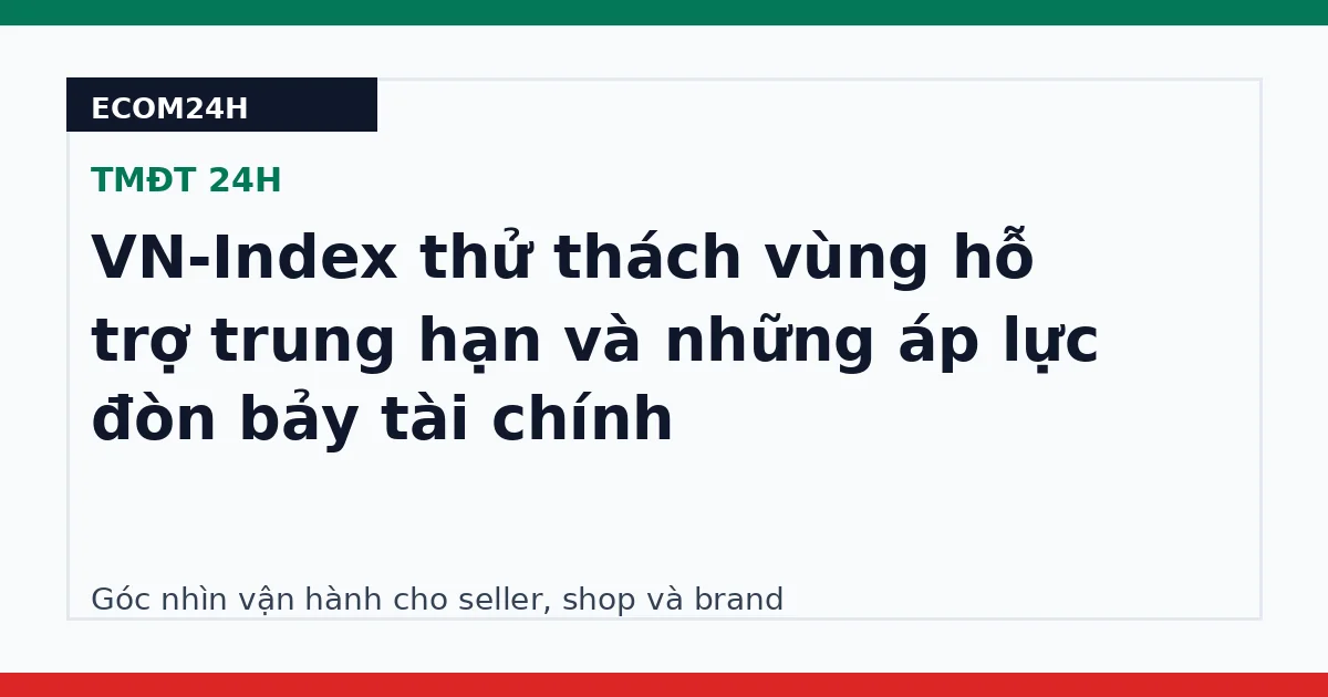 VN-Index thử thách vùng hỗ trợ trung hạn và những áp lực đòn bảy tài chính