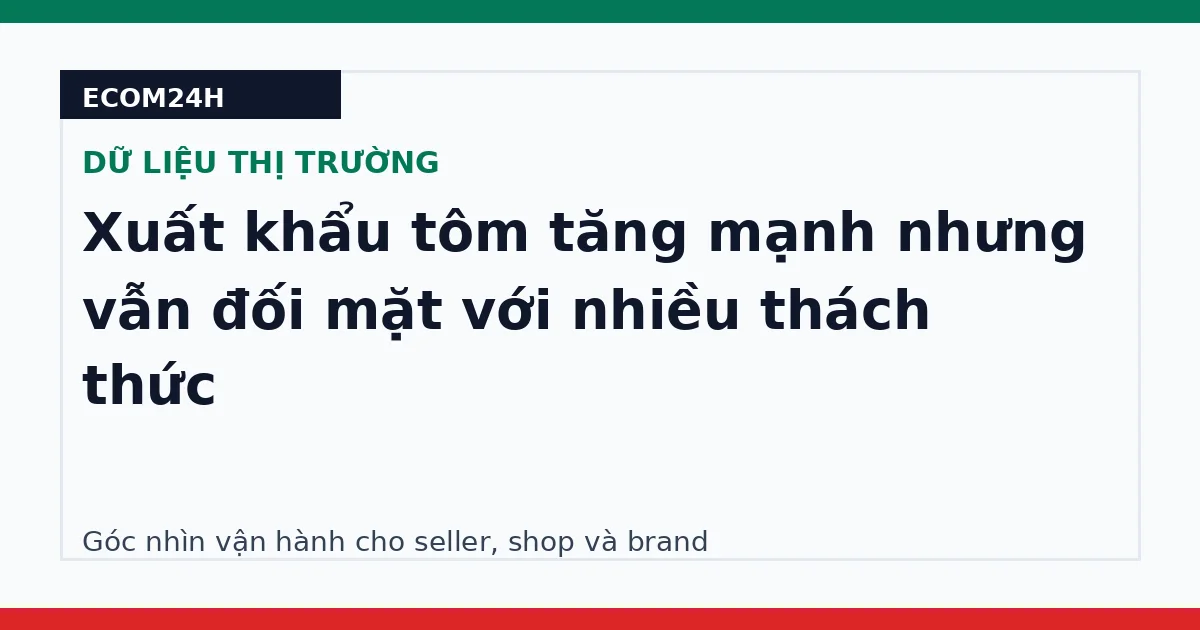Xuất khẩu tôm tăng mạnh nhưng vẫn đối mặt với nhiều thách thức