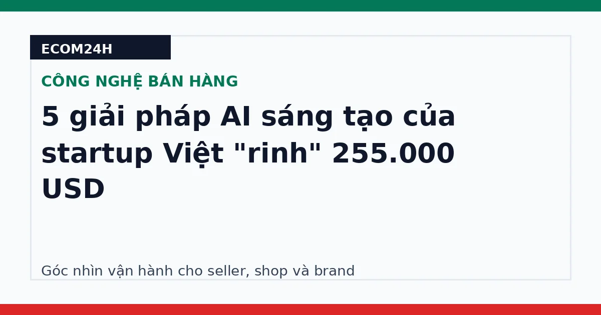 5 giải pháp AI sáng tạo của startup Việt "rinh" 255.000 USD