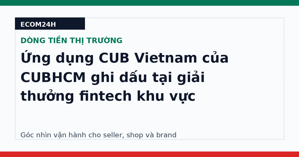 Ứng dụng CUB Vietnam của CUBHCM ghi dấu tại giải thưởng fintech khu vực