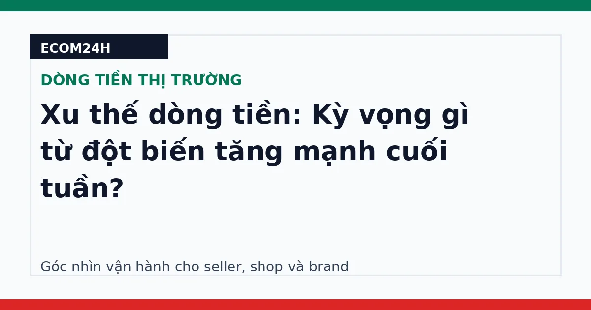 Xu thế dòng tiền: Kỳ vọng gì từ đột biến tăng mạnh cuối tuần?