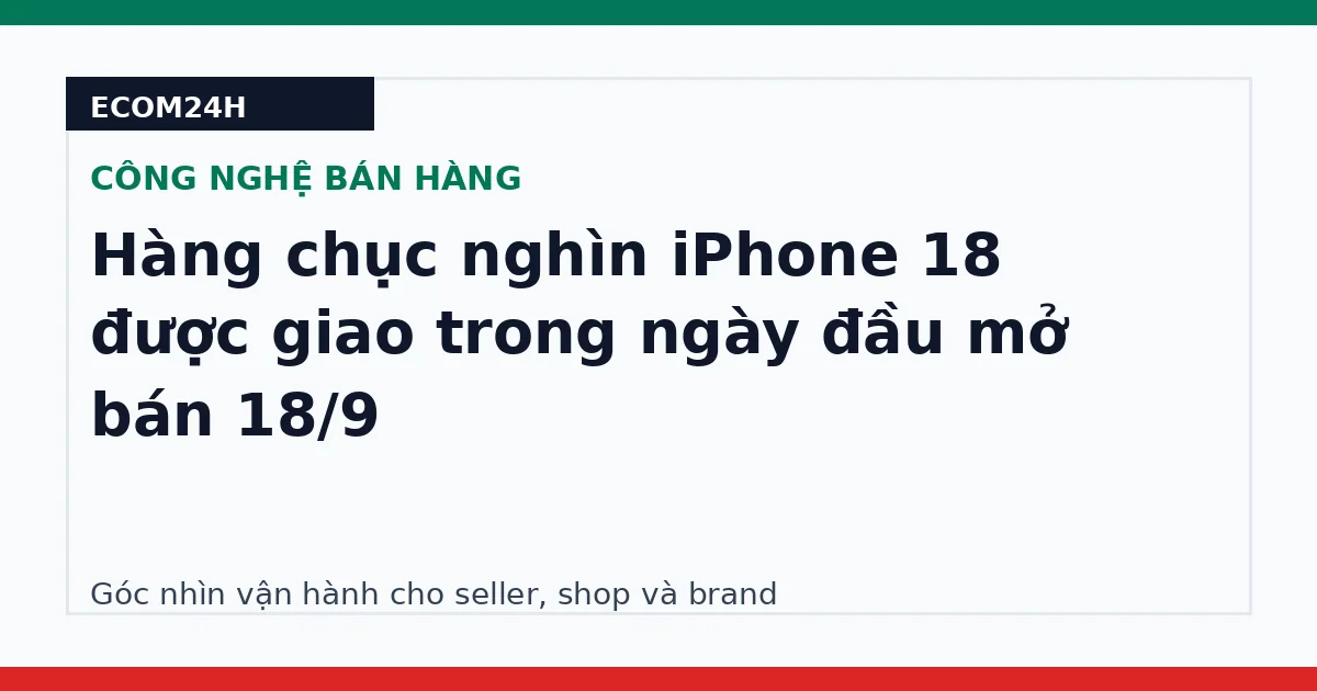 Hàng chục nghìn iPhone 18 được giao trong ngày đầu mở bán 18/9
